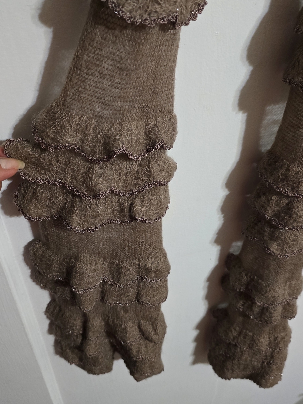 Scarf Women’s Brown Ruffled.